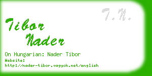 tibor nader business card